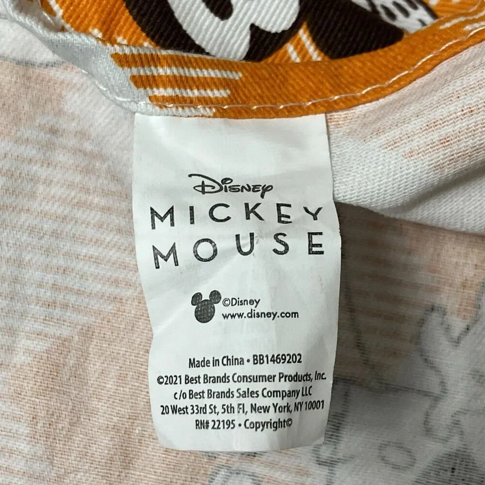 Disney Thanksgiving Apron Orange Fall Mickey Mouse Plaid Holiday Kitchen‎